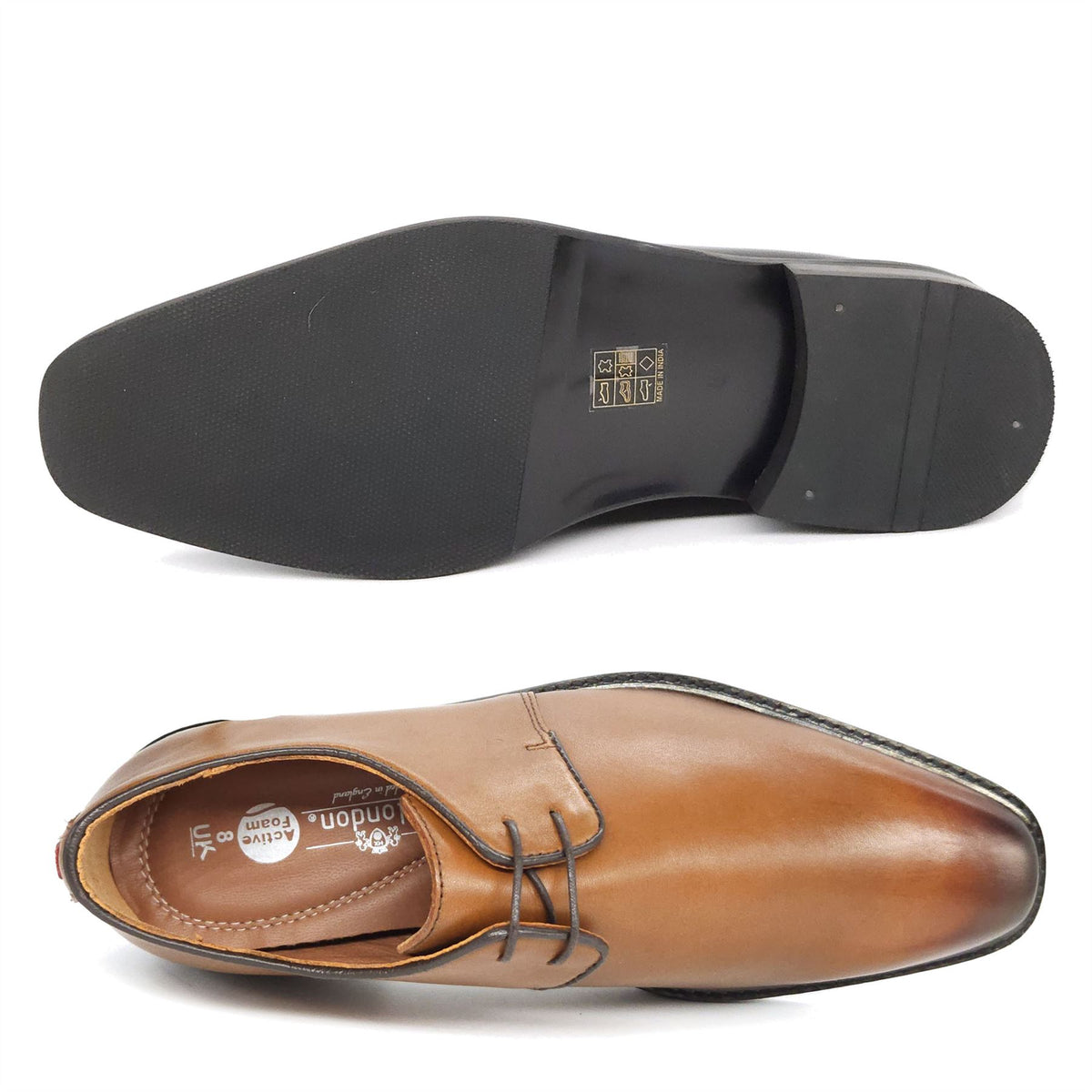 HX London Dagenham Derby Leather Shoes