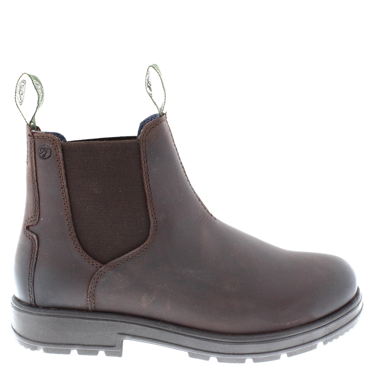 Frank James Braunston Men's Greasy Brown Pull On Chelsea Boots