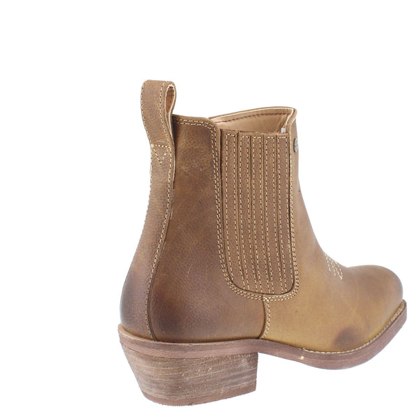 HX London Nashville Women's Leather Western Chelsea Boots