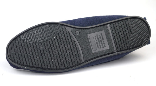 Coopers Men's Cotton Lined Suede Moccasin Slippers Made In England