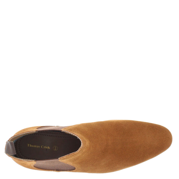 Thomas Crick Stanway Men's Suede Leather Pointed Chelsea Boots